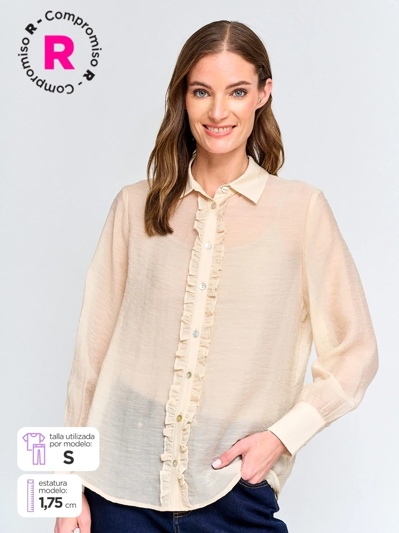 BLUSA MANGA LARGA MUJER CACHAREL CORINA - 1