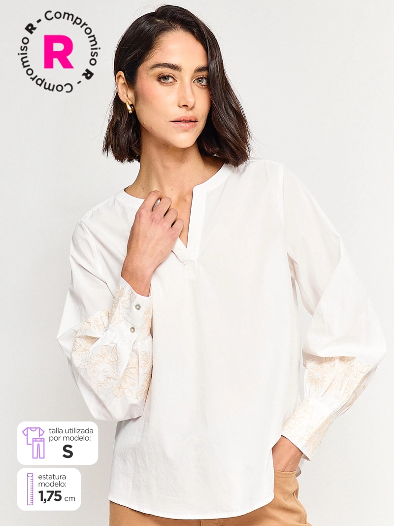 BLUSA MANGA LARGA MUJER CACHAREL BRUNA - 1