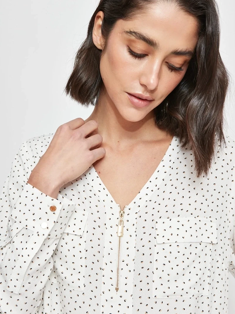 BLUSA MANGA LARGA MUJER CACHAREL CIERRE - 3