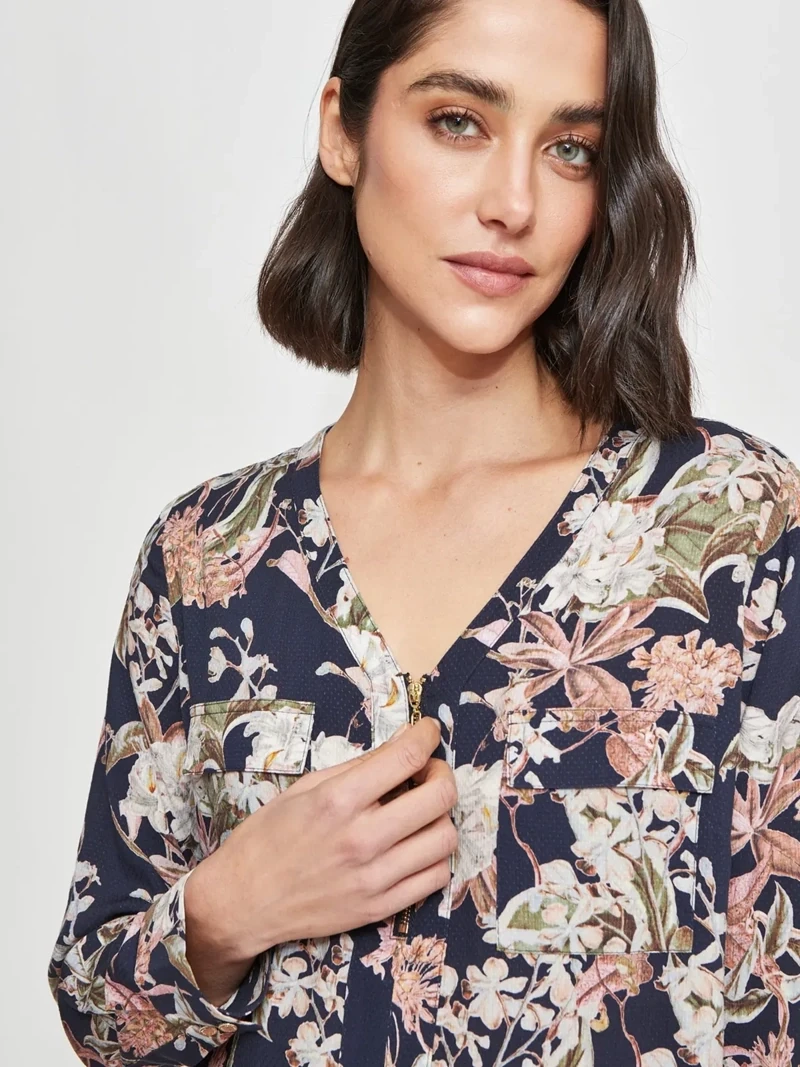 BLUSA MANGA LARGA MUJER CACHAREL CIERRE - 3