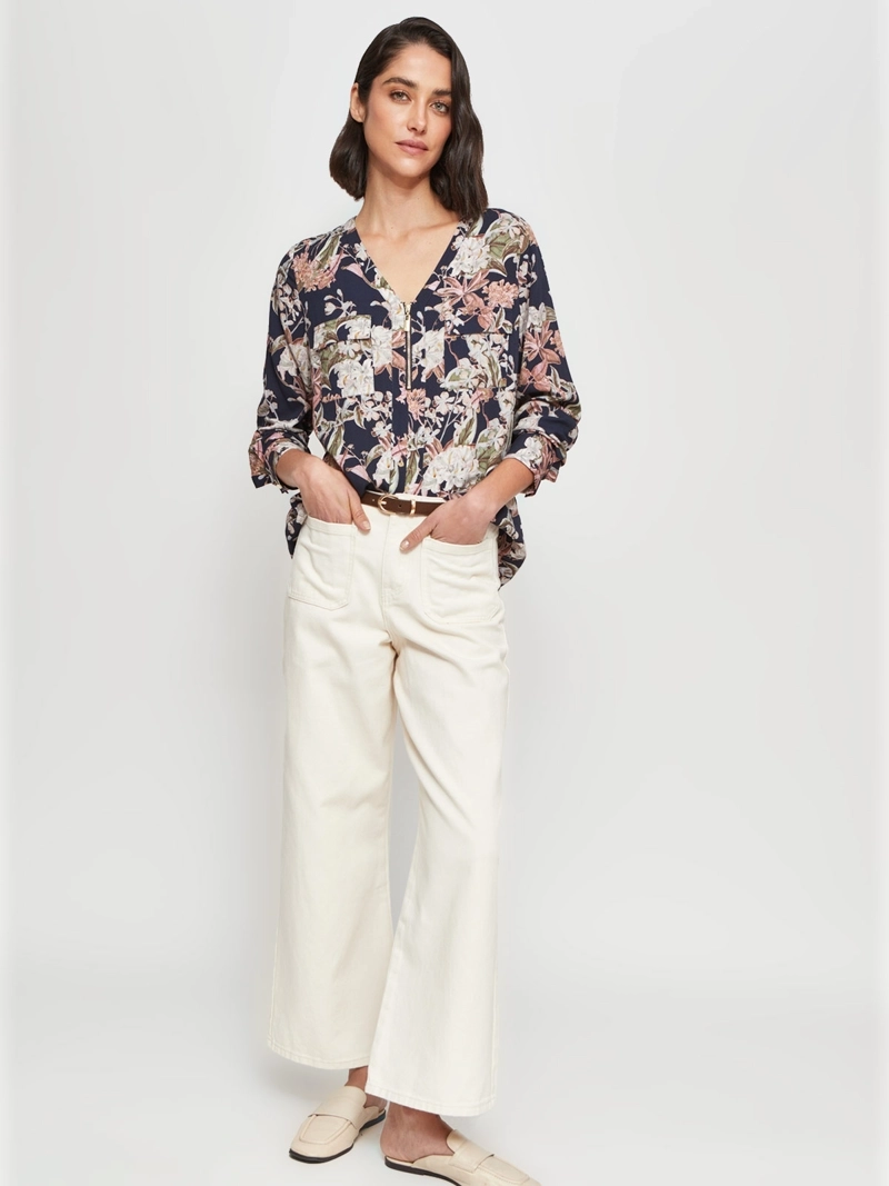 BLUSA MANGA LARGA MUJER CACHAREL CIERRE - 4
