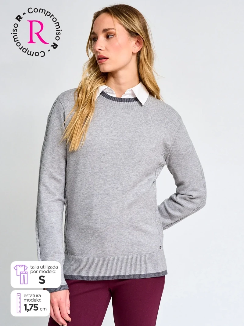 SWEATER MANGA LARGA MUJER CACHAREL ASTRID - 1