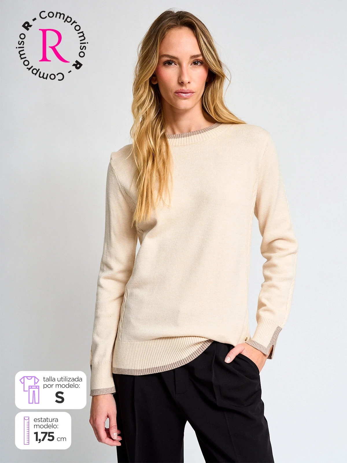 SWEATER MANGA LARGA MUJER CACHAREL ASTRID - 1