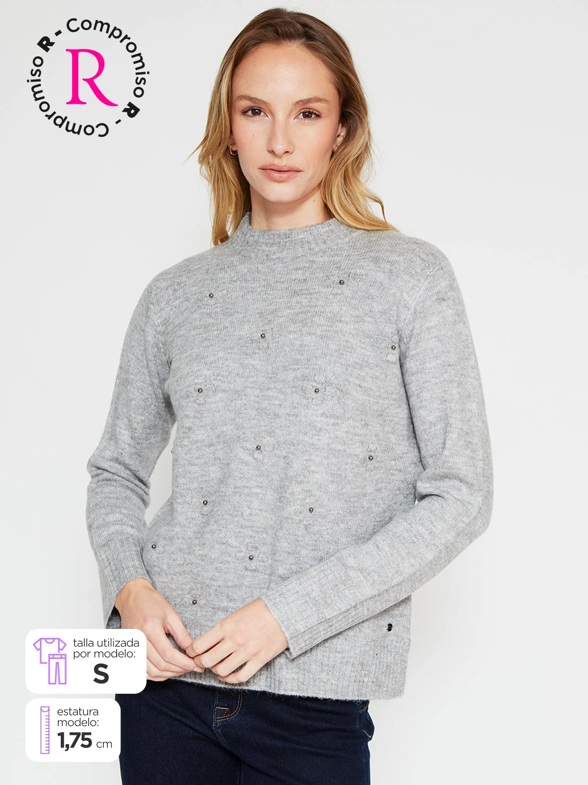 SWEATER MANGA LARGA MUJER CACHAREL ARIANA - 1