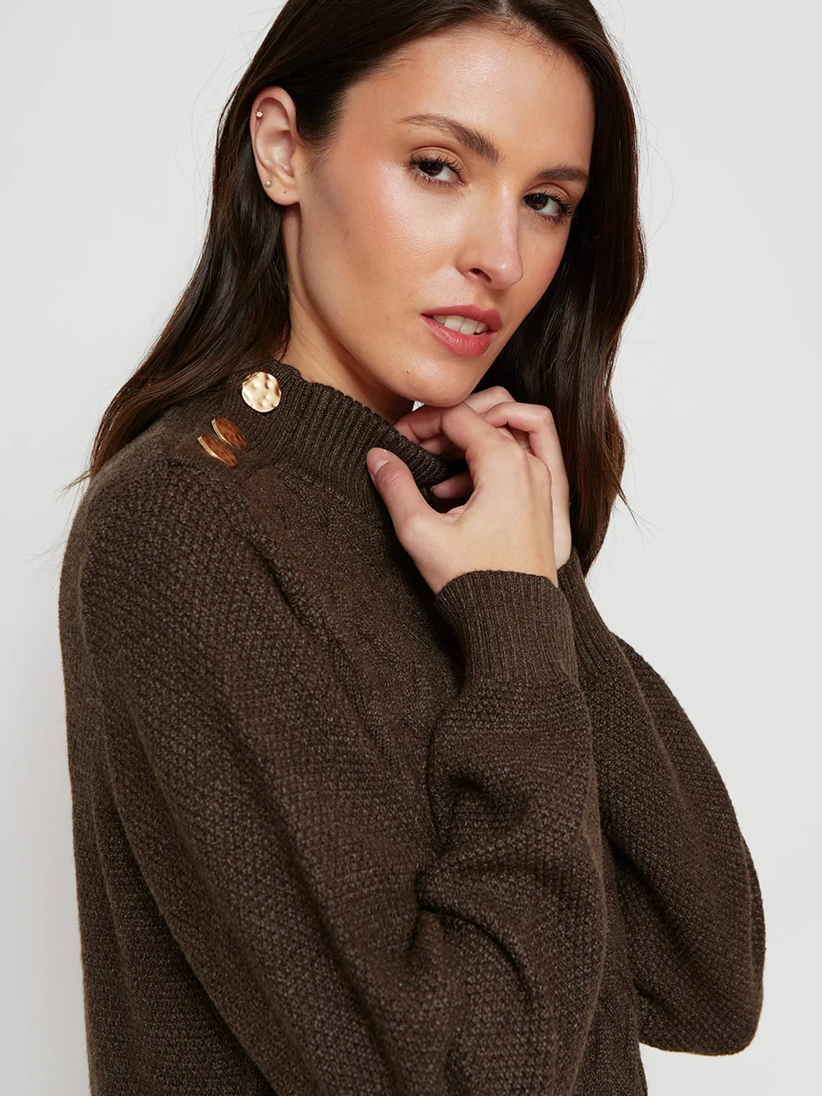 SWEATER MANGA LARGA MUJER CACHAREL TRENZA - 3