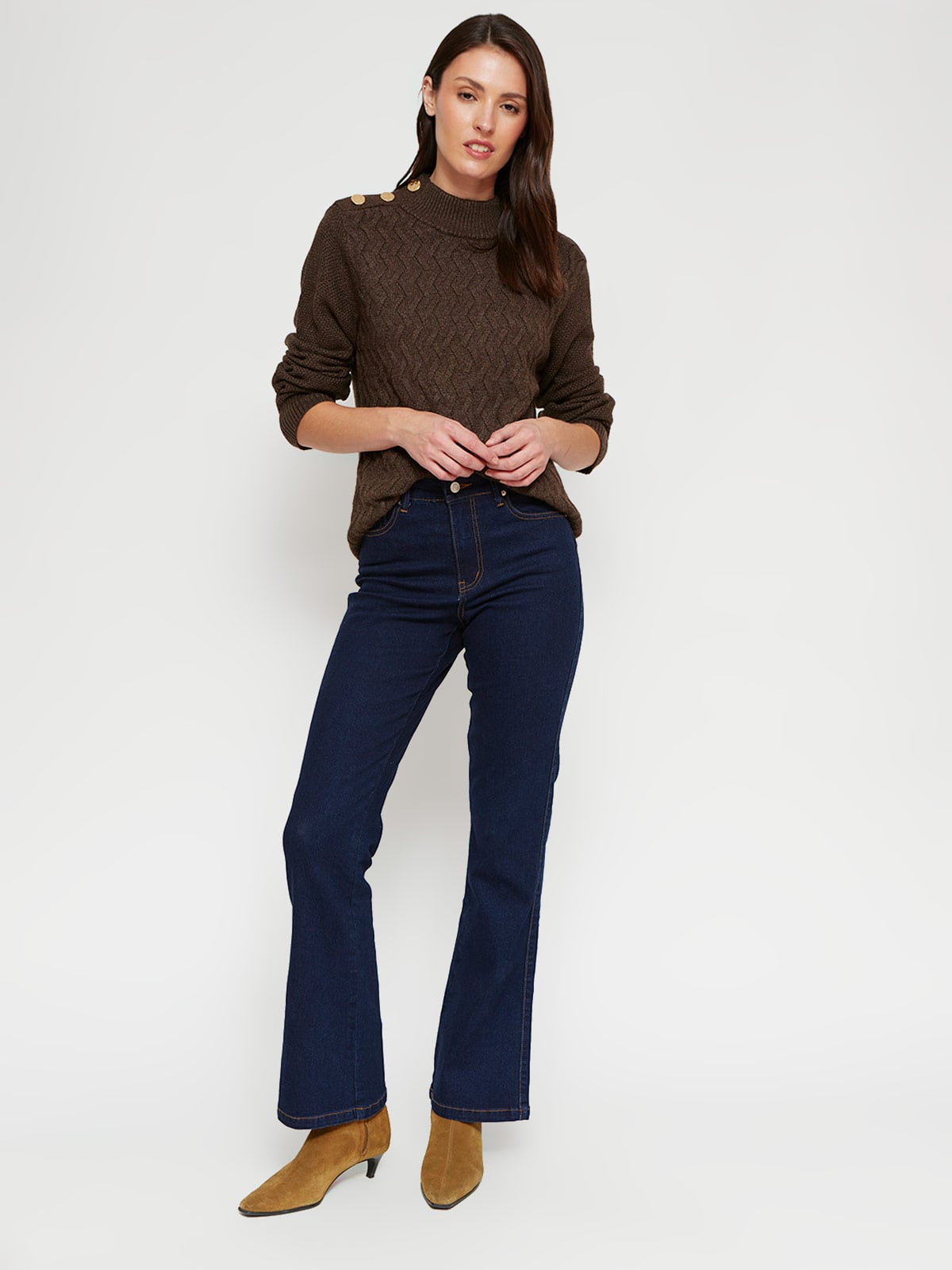 SWEATER MANGA LARGA MUJER CACHAREL TRENZA - 4