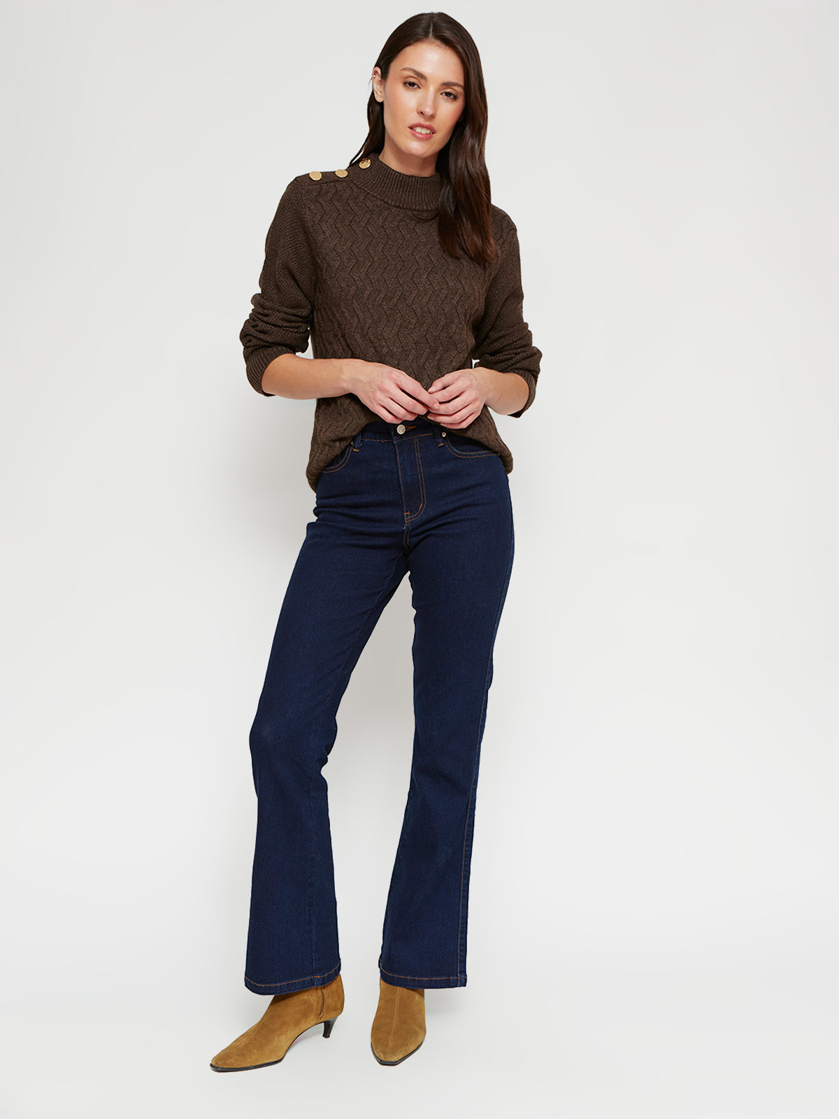 SWEATER MANGA LARGA MUJER CACHAREL TRENZA - 4