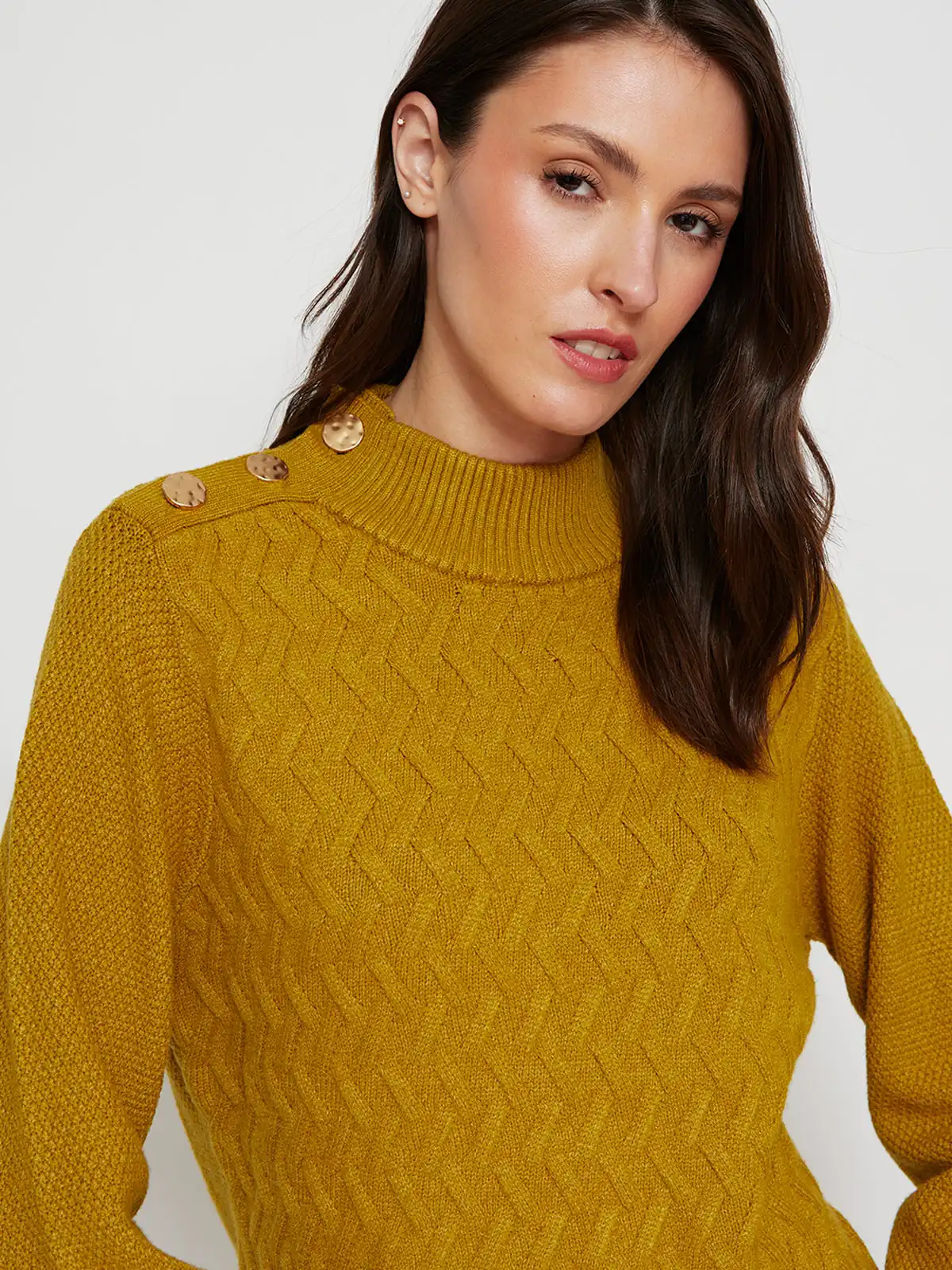 SWEATER MANGA LARGA MUJER CACHAREL TRENZA - 3