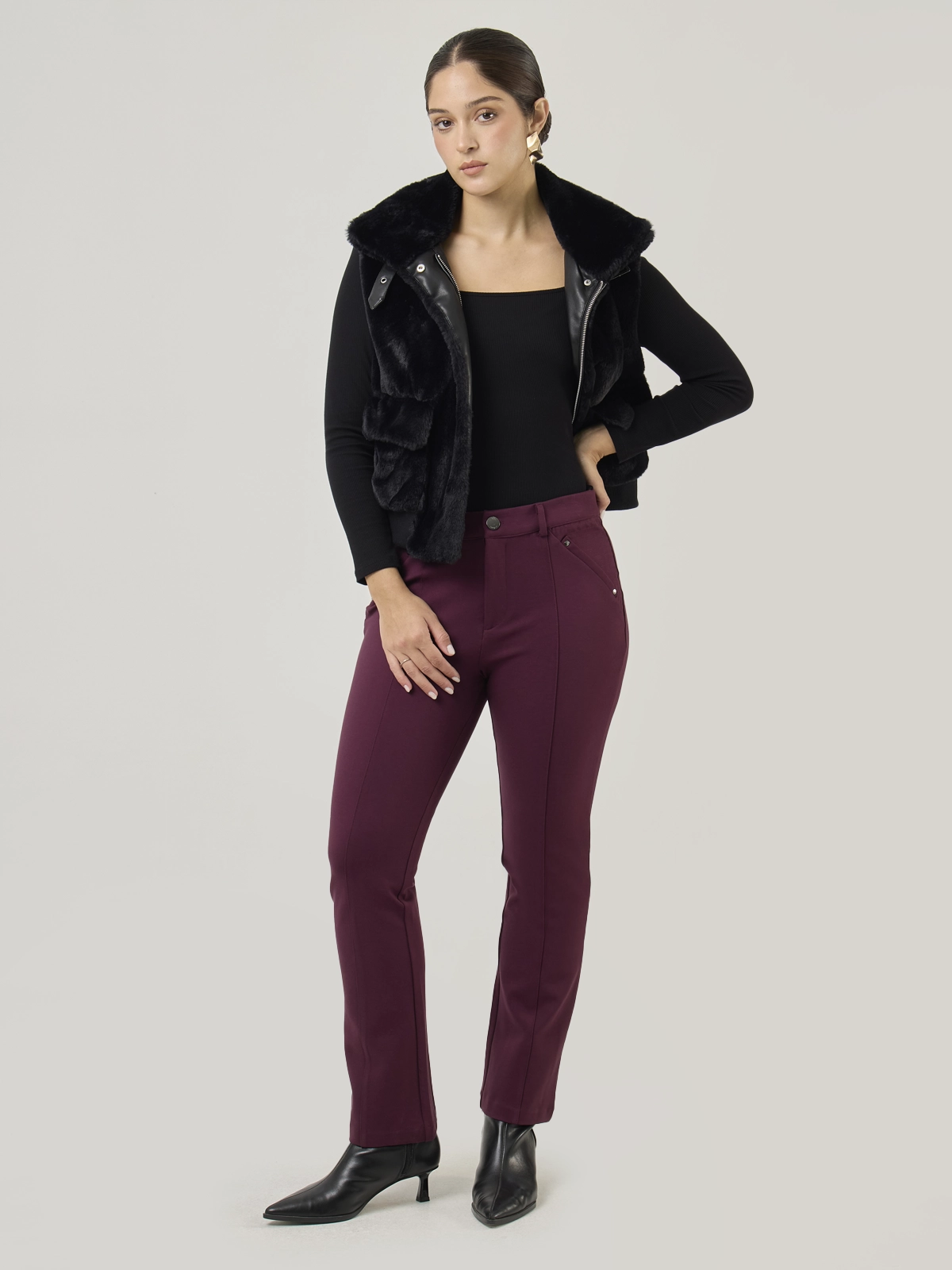 PANTALÓN REGULAR MUJER CACHAREL CALIZ - 5