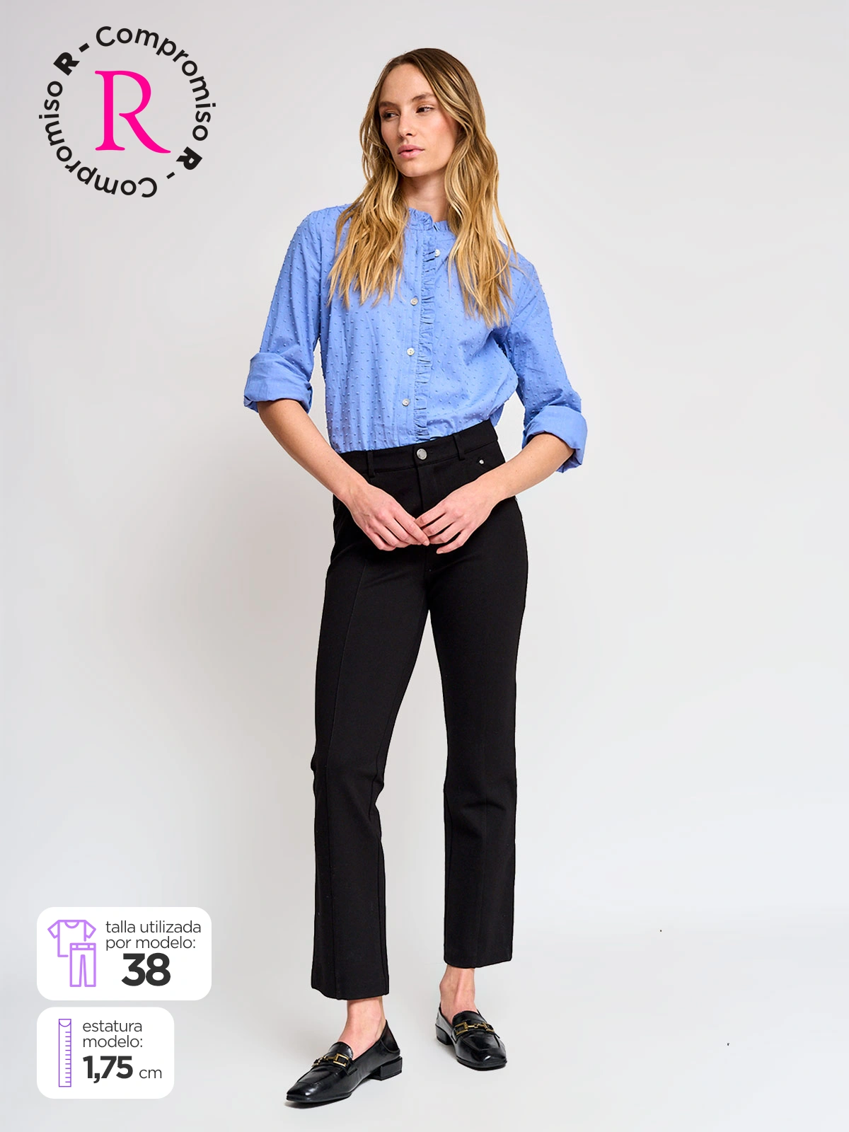 PANTALÓN REGULAR MUJER CACHAREL CALIZ - 1