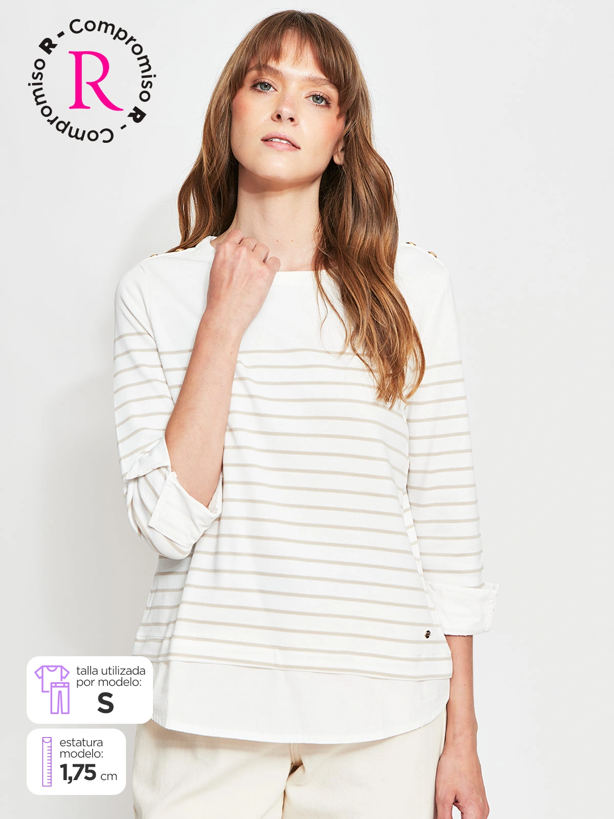 POLO MANGA 3/4 MUJER CACHAREL DIONE - 1
