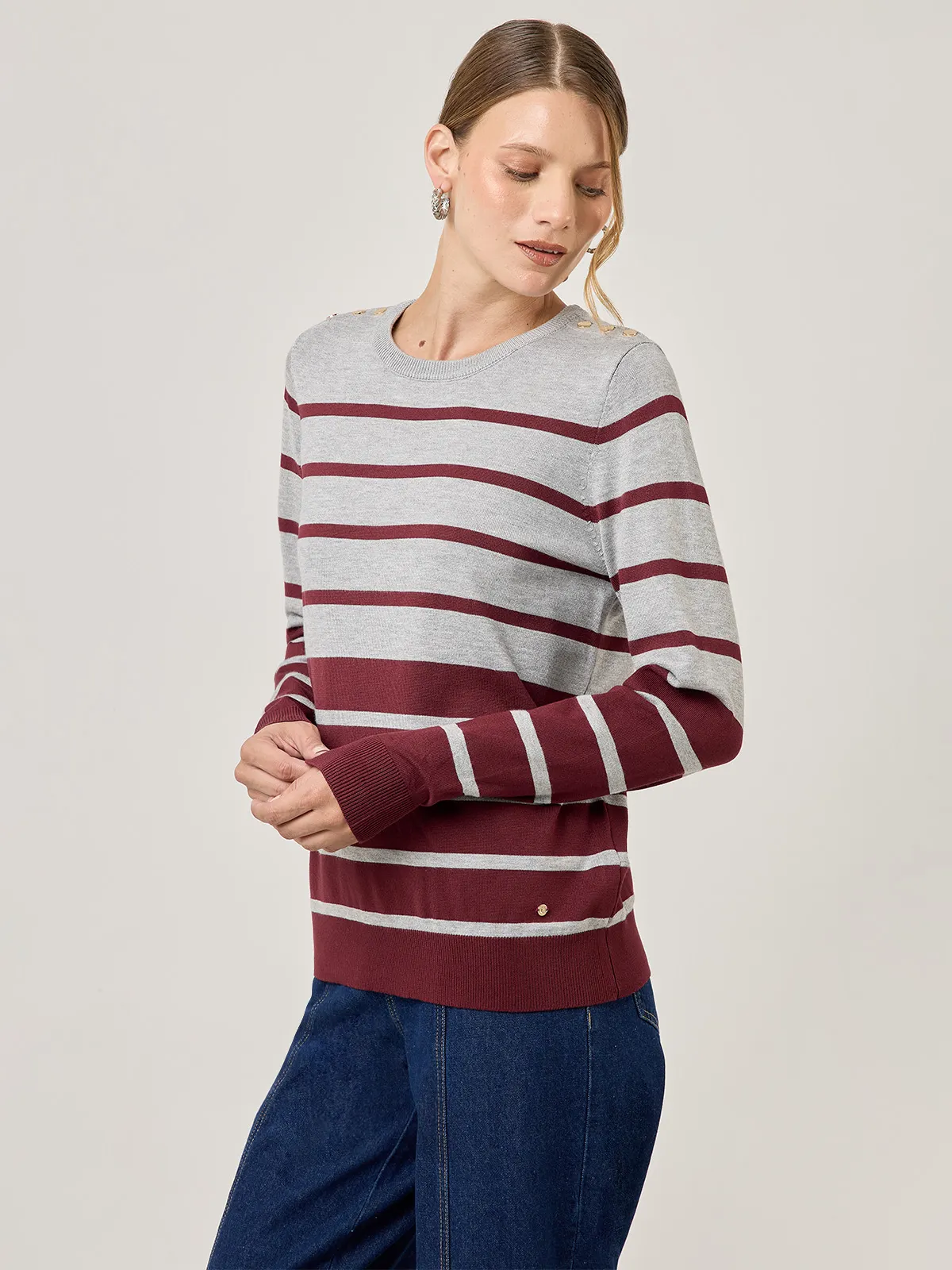 SWEATER MANGA LARGA MUJER CACHAREL BERRE - 3