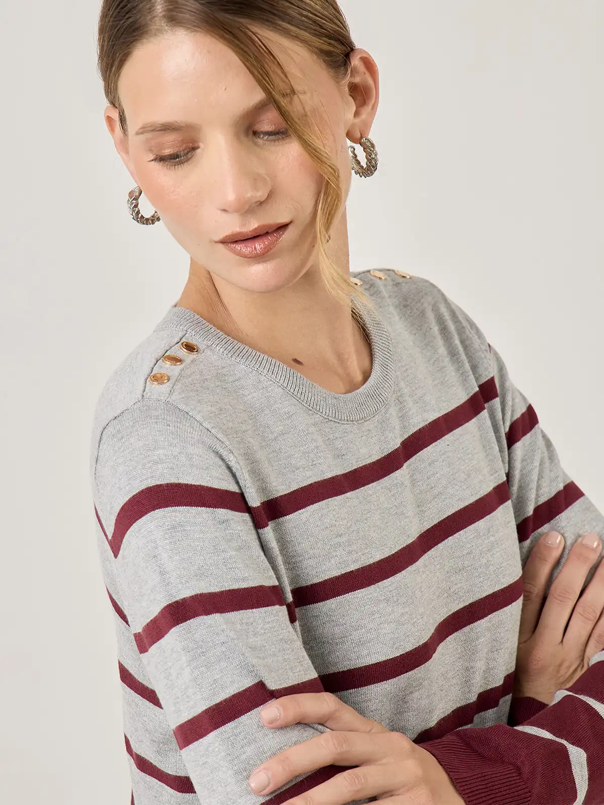 SWEATER MANGA LARGA MUJER CACHAREL BERRE - 4
