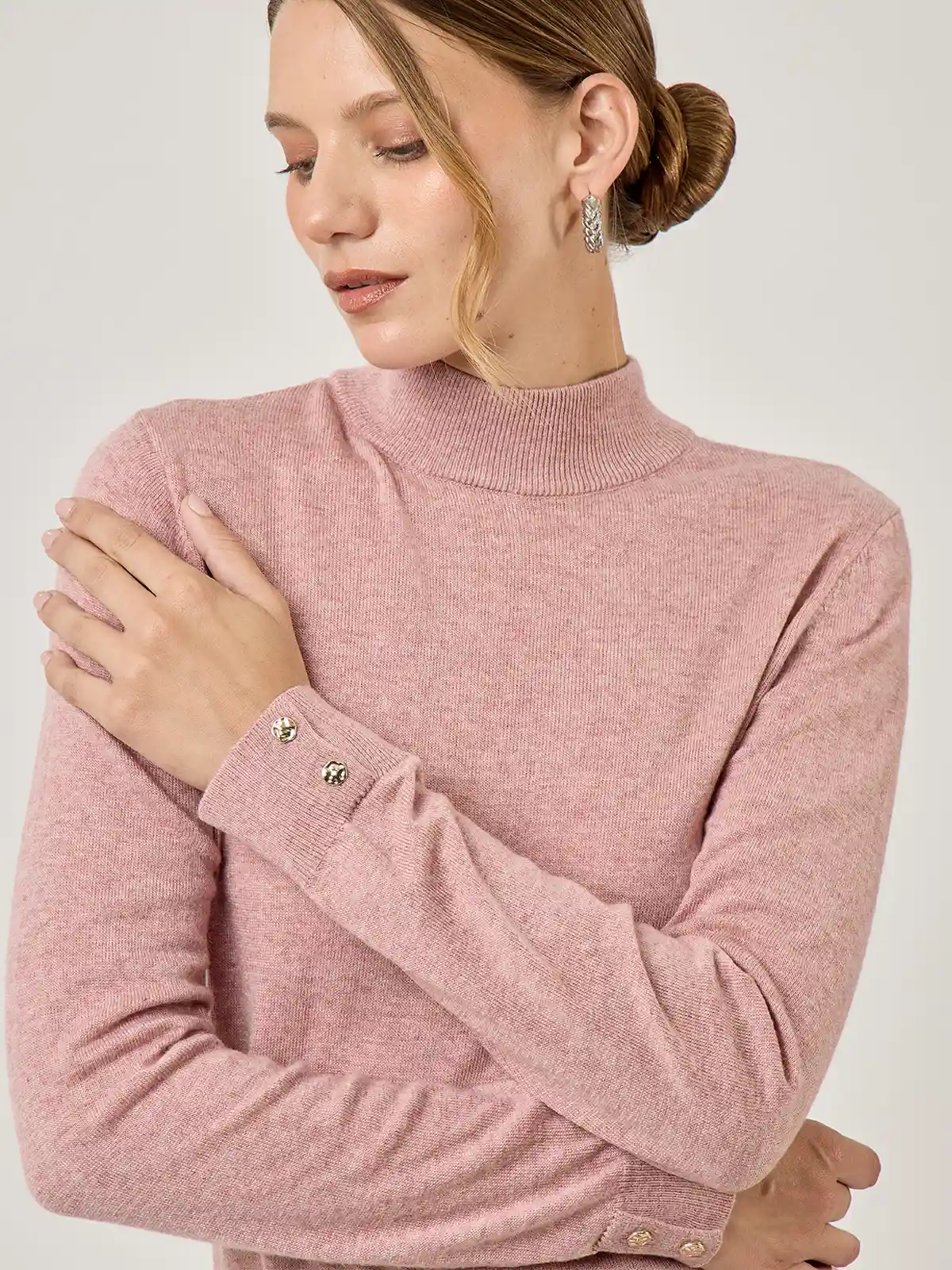 SWEATER MANGA LARGA MUJER CACHAREL RUBI - 4