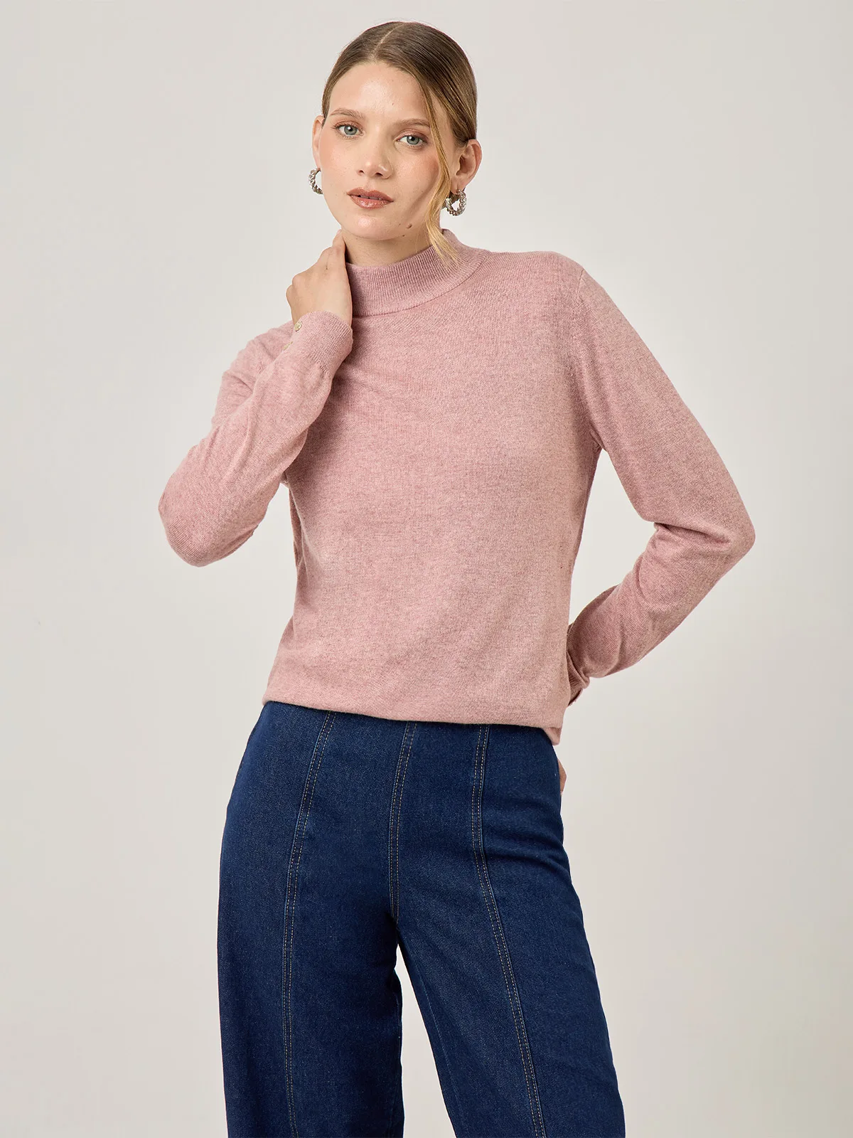 SWEATER MANGA LARGA MUJER CACHAREL RUBI - 1