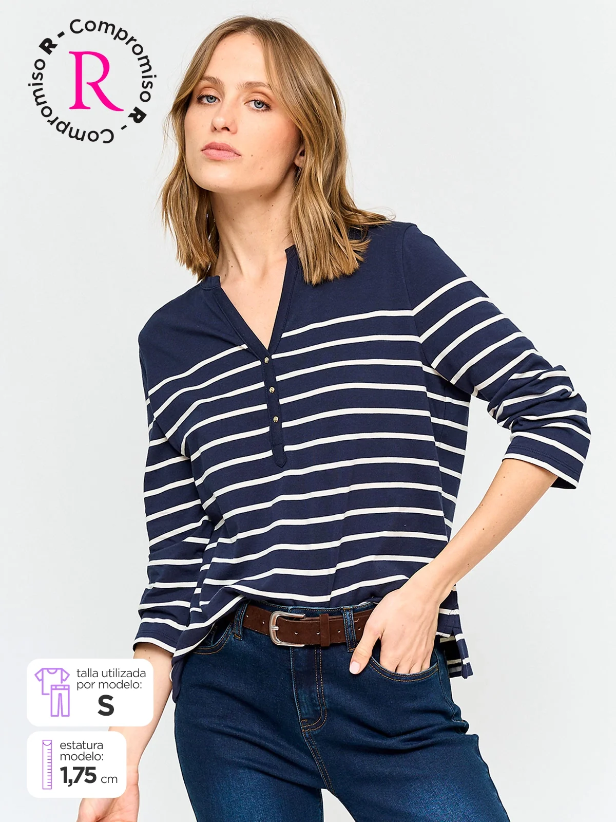 POLO MANGA 3/4 MUJER CACHAREL - 1
