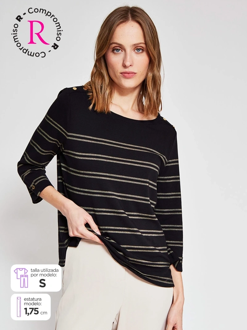 POLO MANGA 3/4 ALGODÓN MUJER CACHAREL - 1
