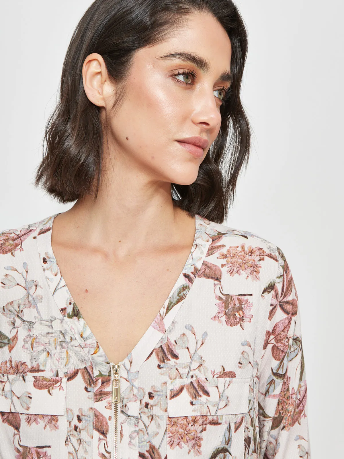 BLUSA MANGA LARGA MUJER CACHAREL CIERRE - 3