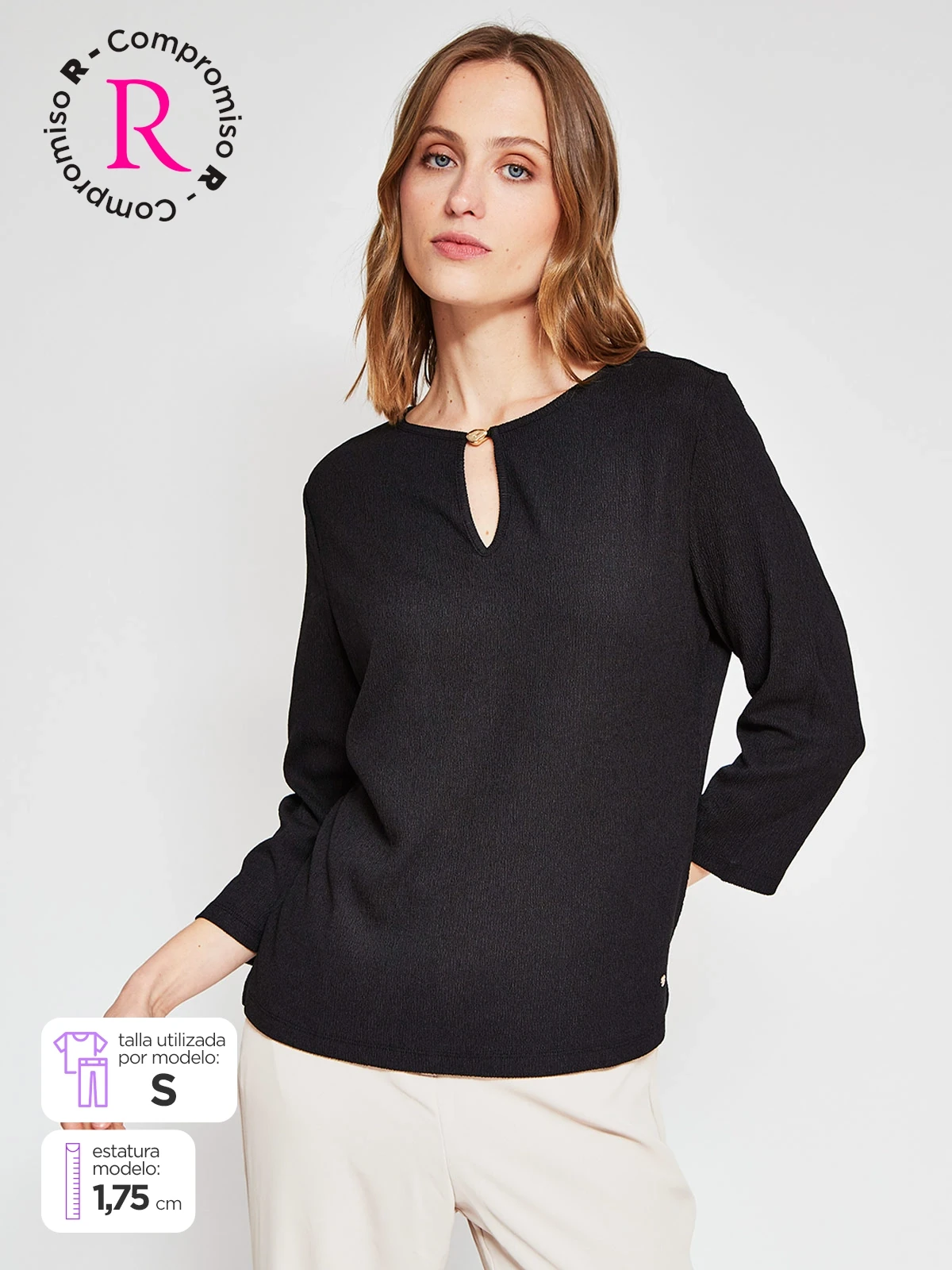 POLO MANGA 3/4 MUJER CACHAREL - 1