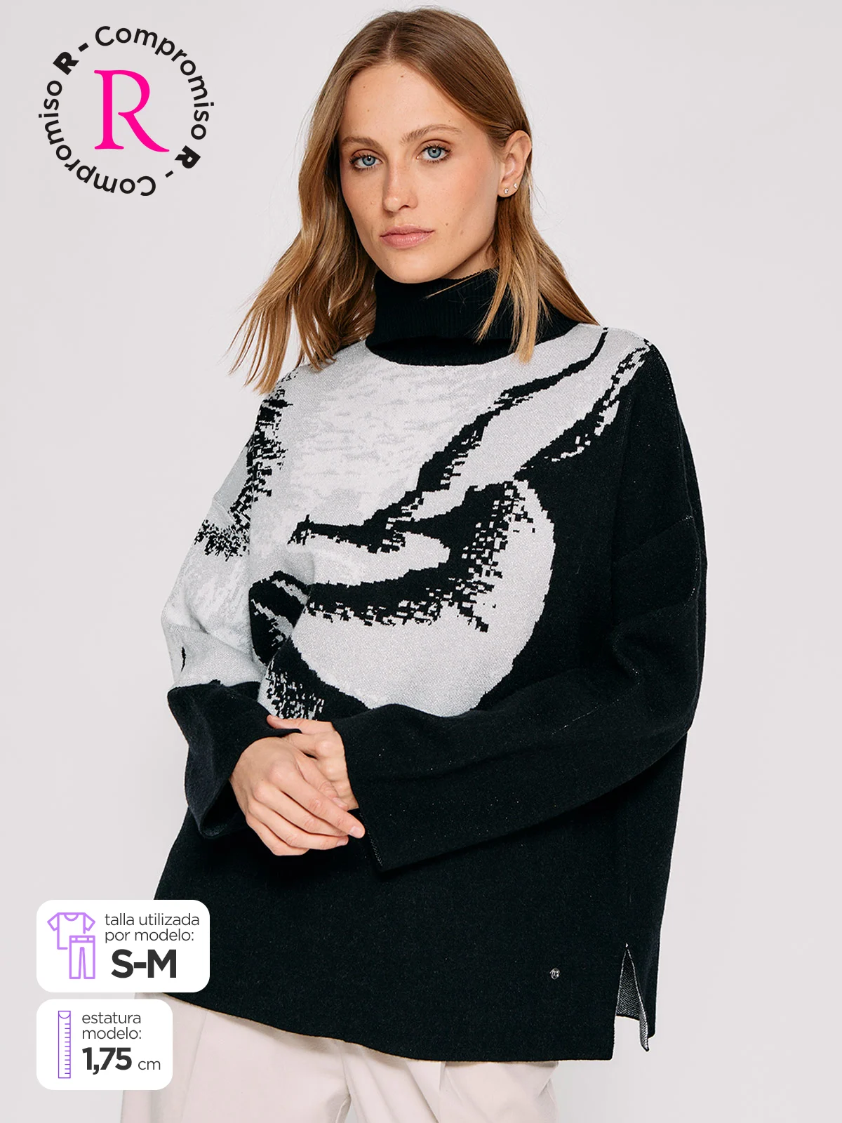 SWEATER MANGA LARGA MUJER CACHAREL APPO - 1