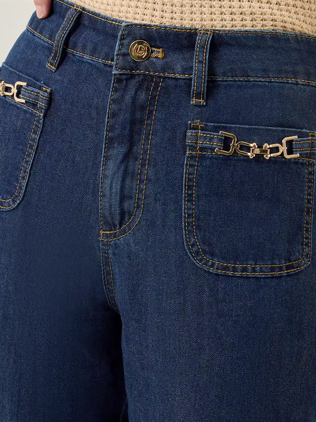 JEANS ALGODÓN MUJER CACHAREL TIRO ALTO - 4