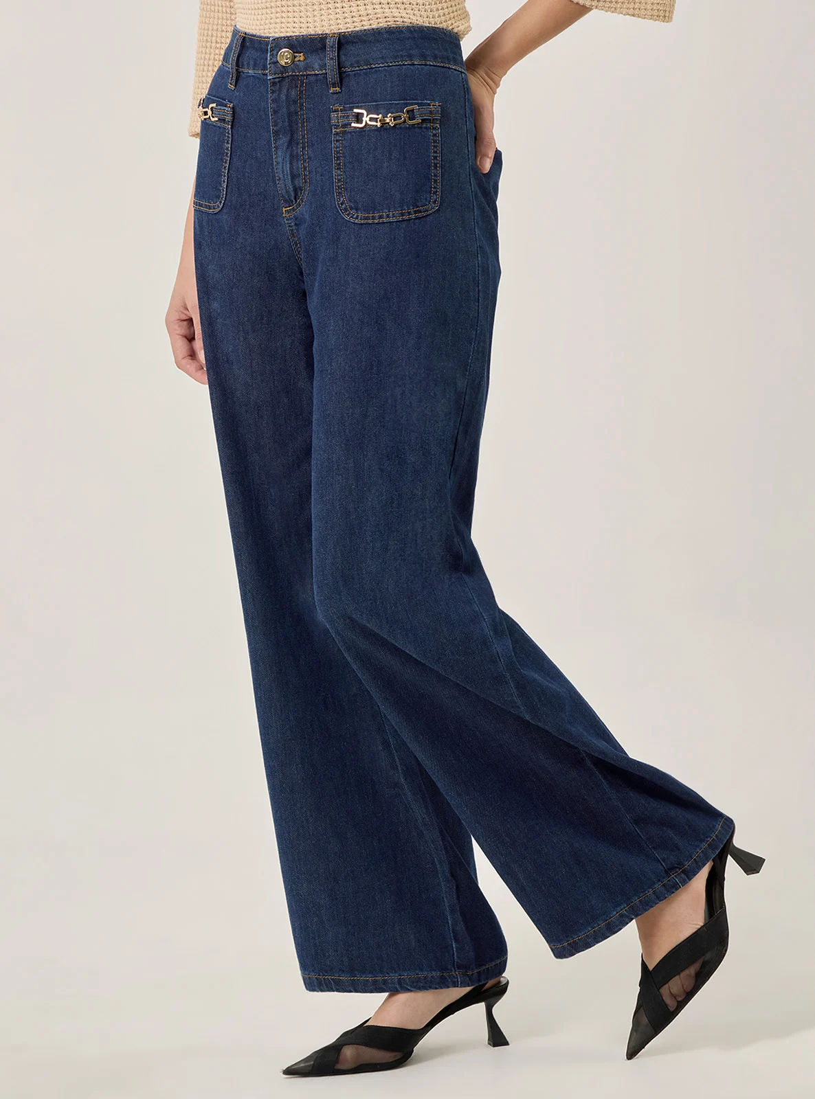 JEANS ALGODÓN MUJER CACHAREL TIRO ALTO - 5