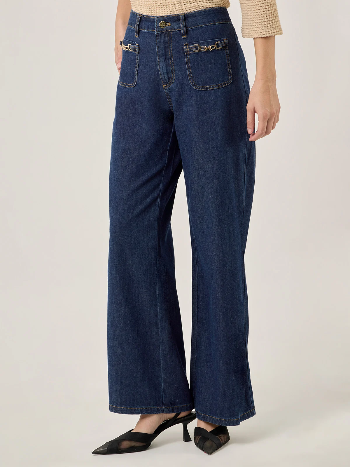 JEANS ALGODÓN MUJER CACHAREL TIRO ALTO - 3