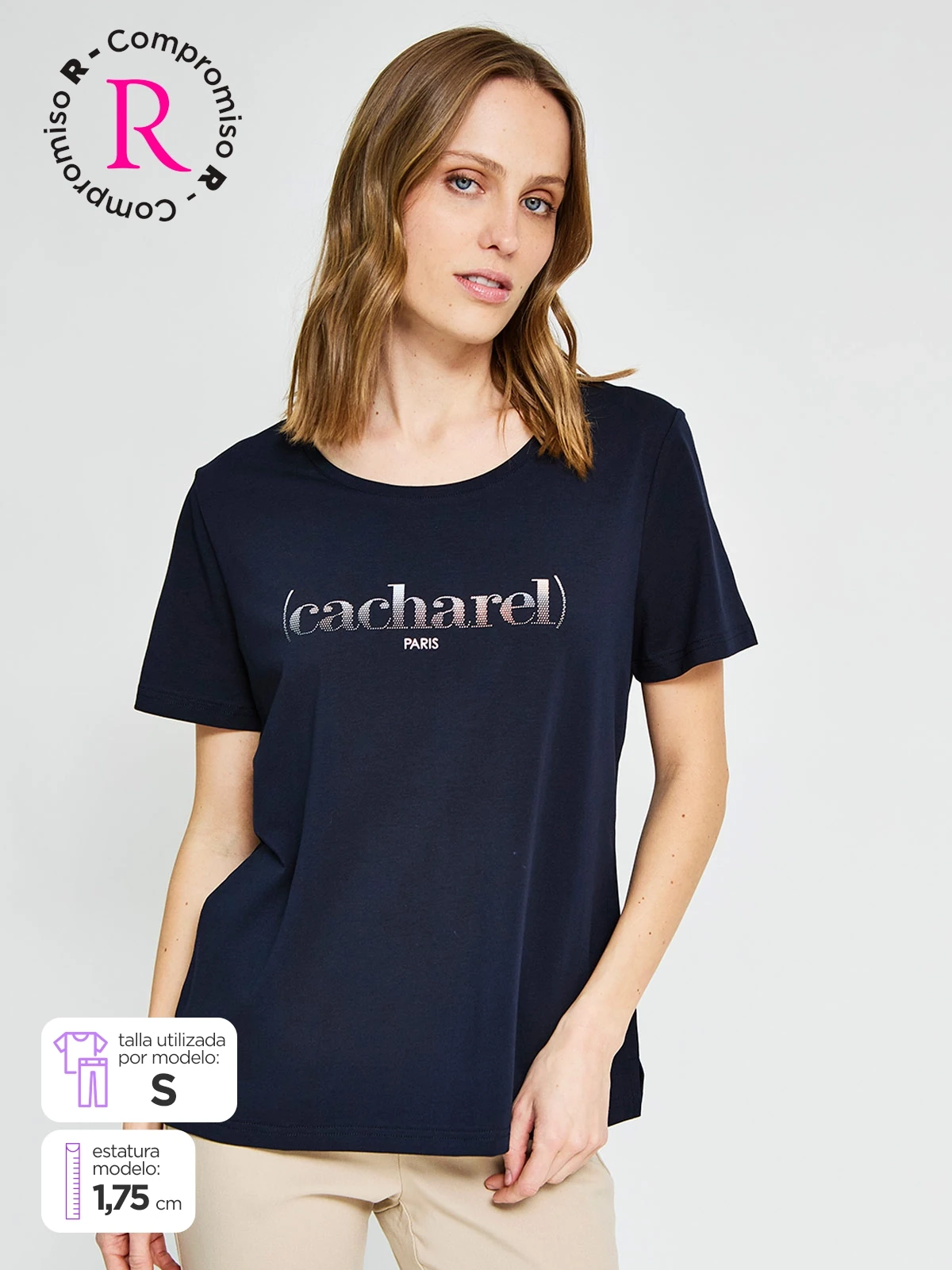 POLO MANGA CORTA ALGODÓN MUJER CACHAREL - 1