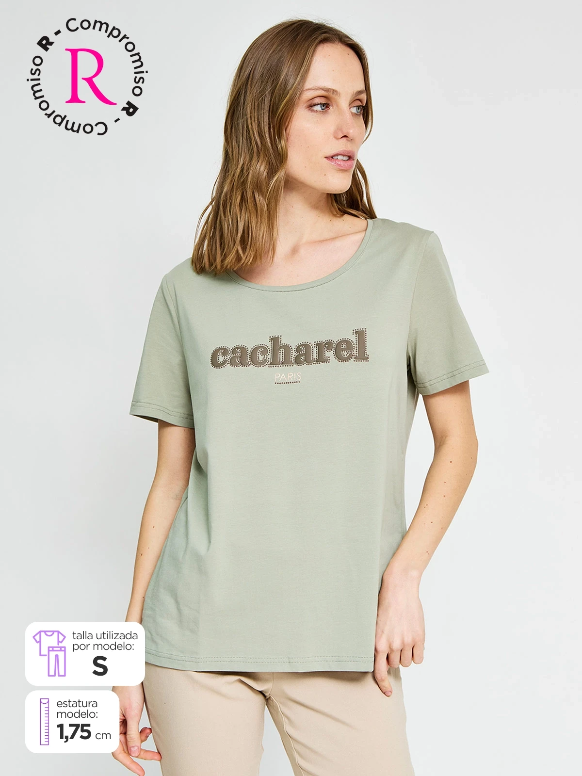 POLO MANGA CORTA ALGODÓN MUJER CACHAREL - 1