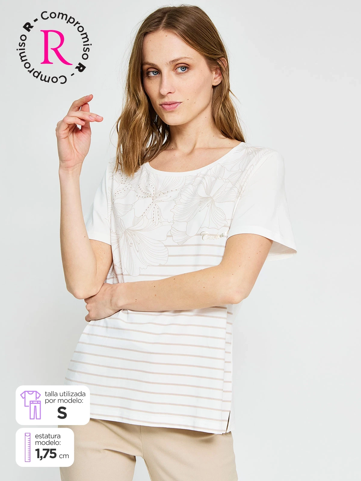 POLO MANGA CORTA ALGODÓN MUJER CACHAREL - 1