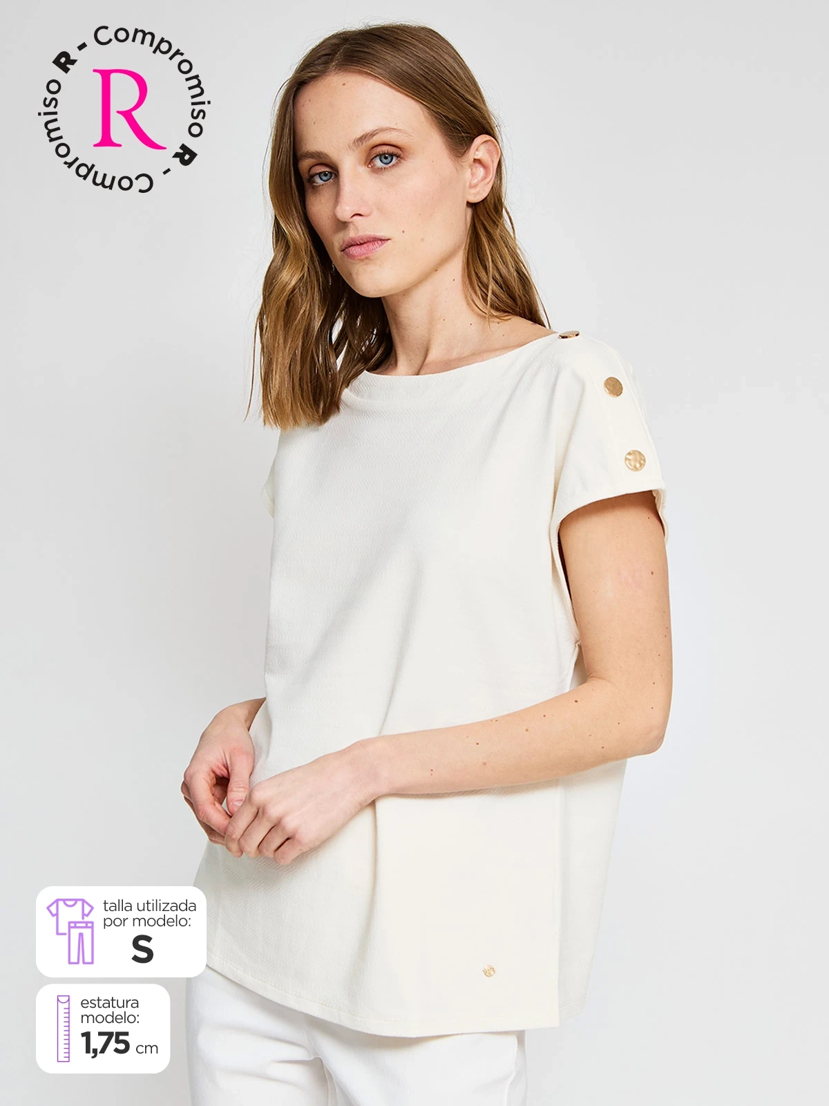 POLO MANGA CORTA ALGODÓN MUJER CACHAREL - 1