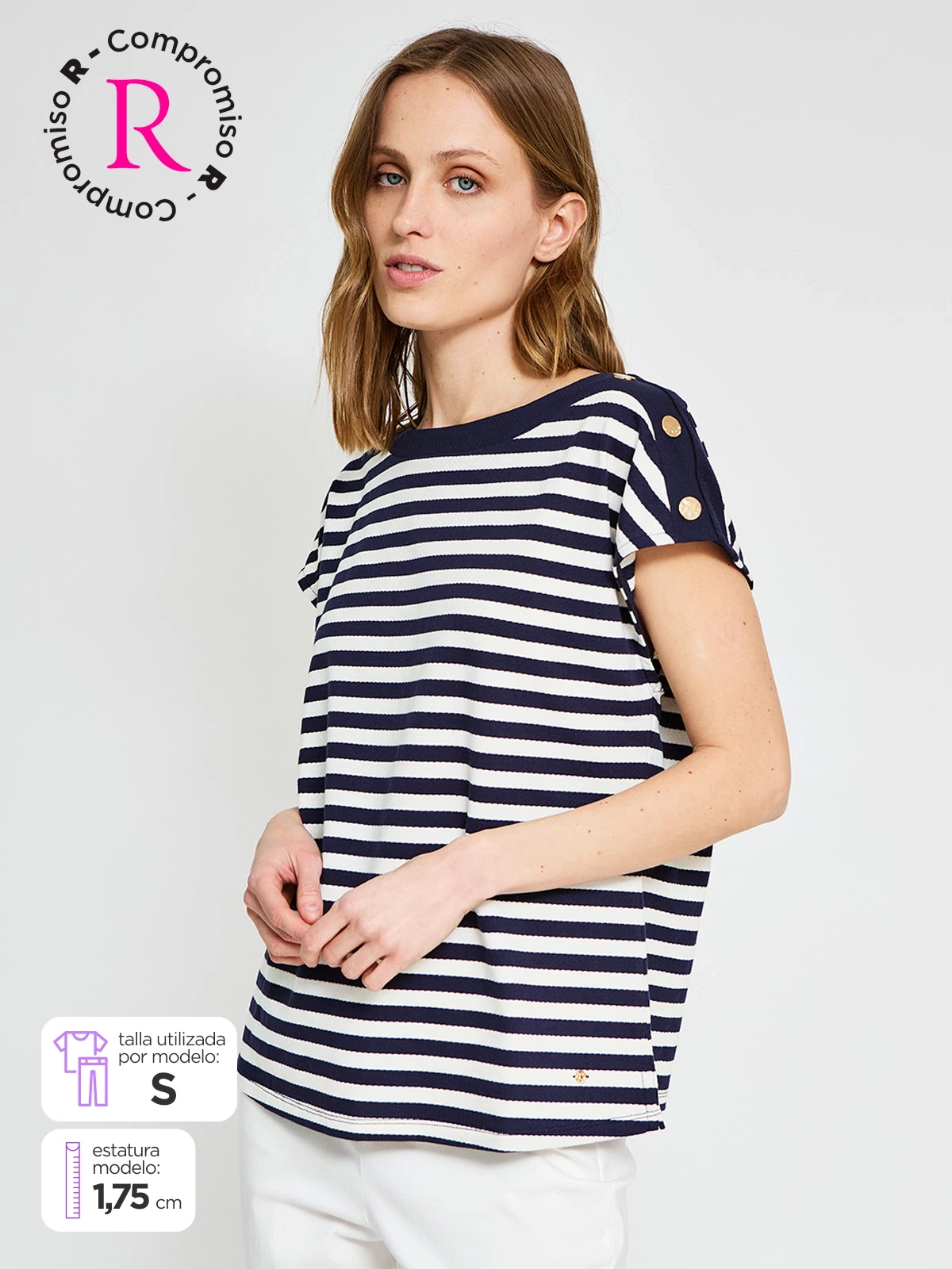 POLO MANGA CORTA ALGODÓN MUJER CACHAREL - 1