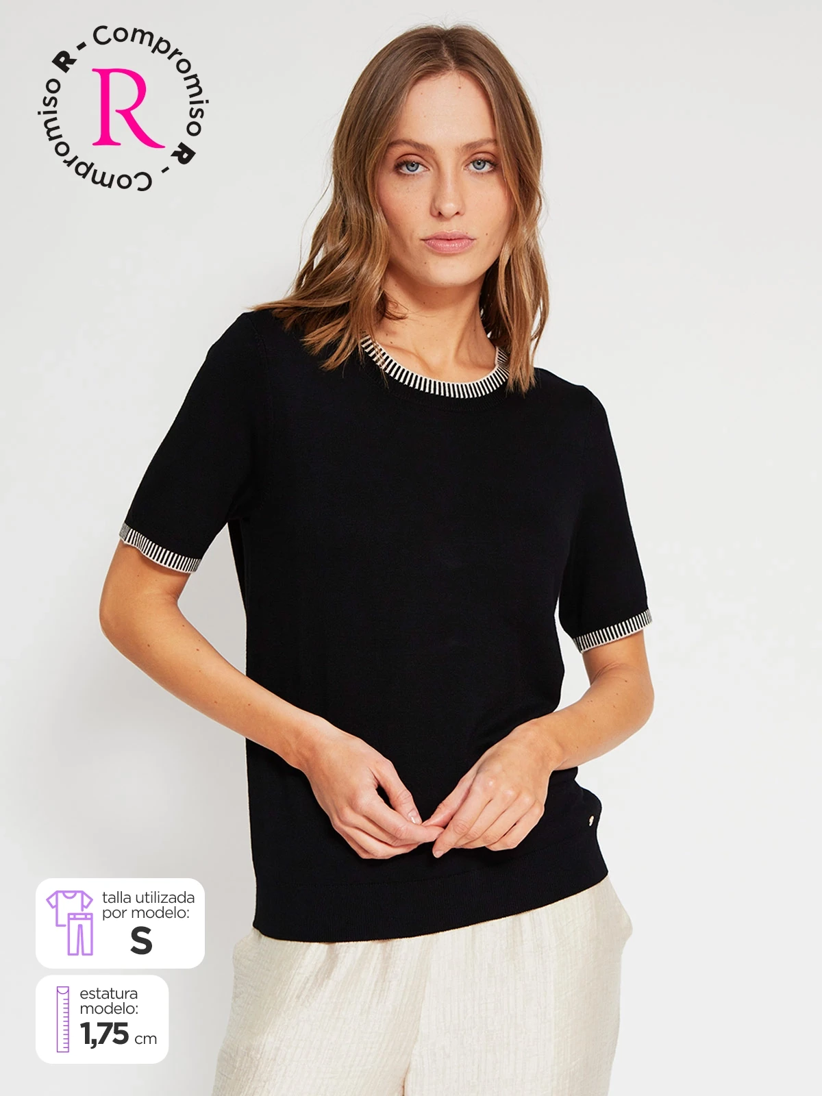 SWEATER MANGA CORTA MUJER CACHAREL - 1