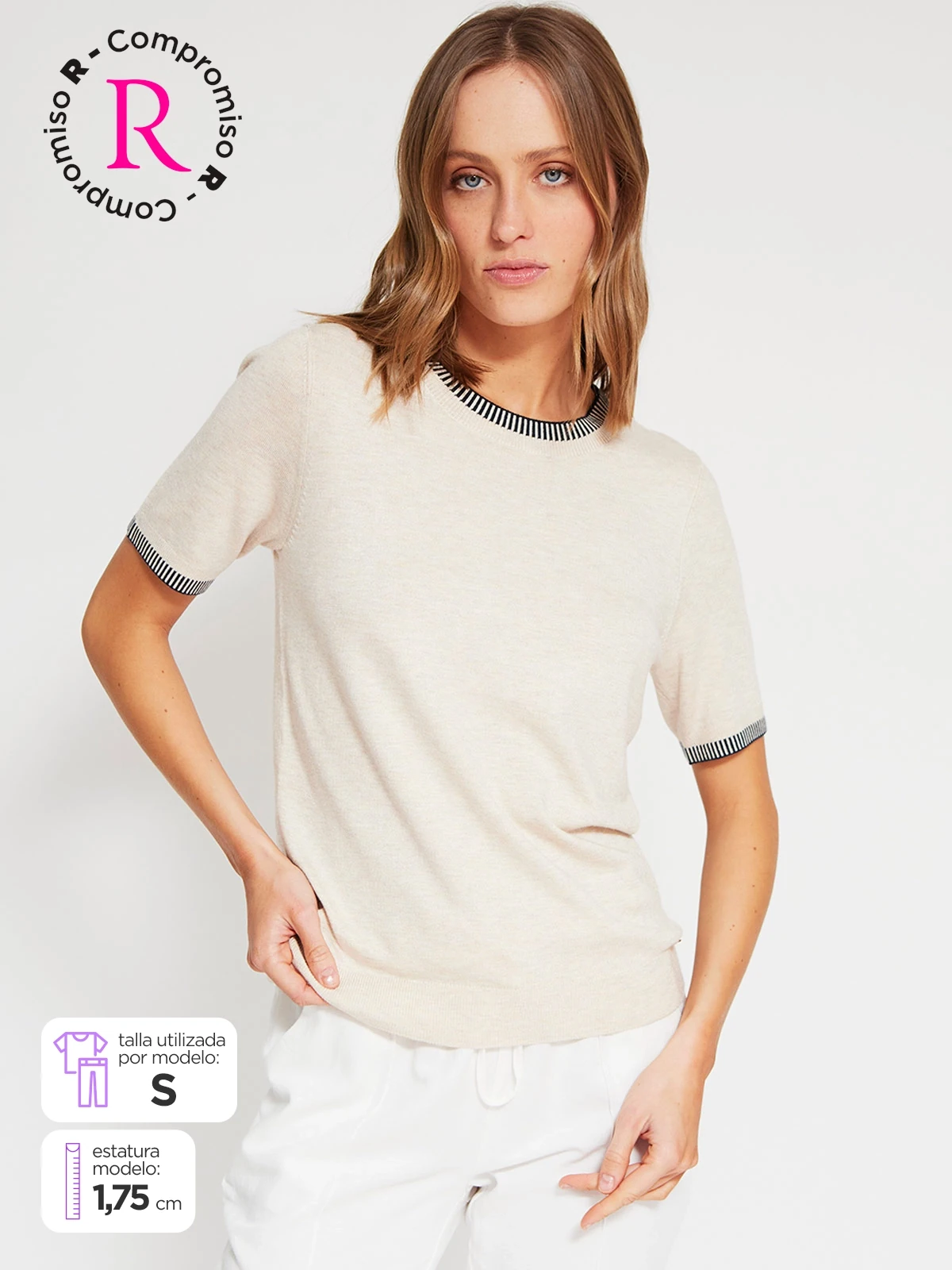 SWEATER MANGA CORTA MUJER CACHAREL - 1