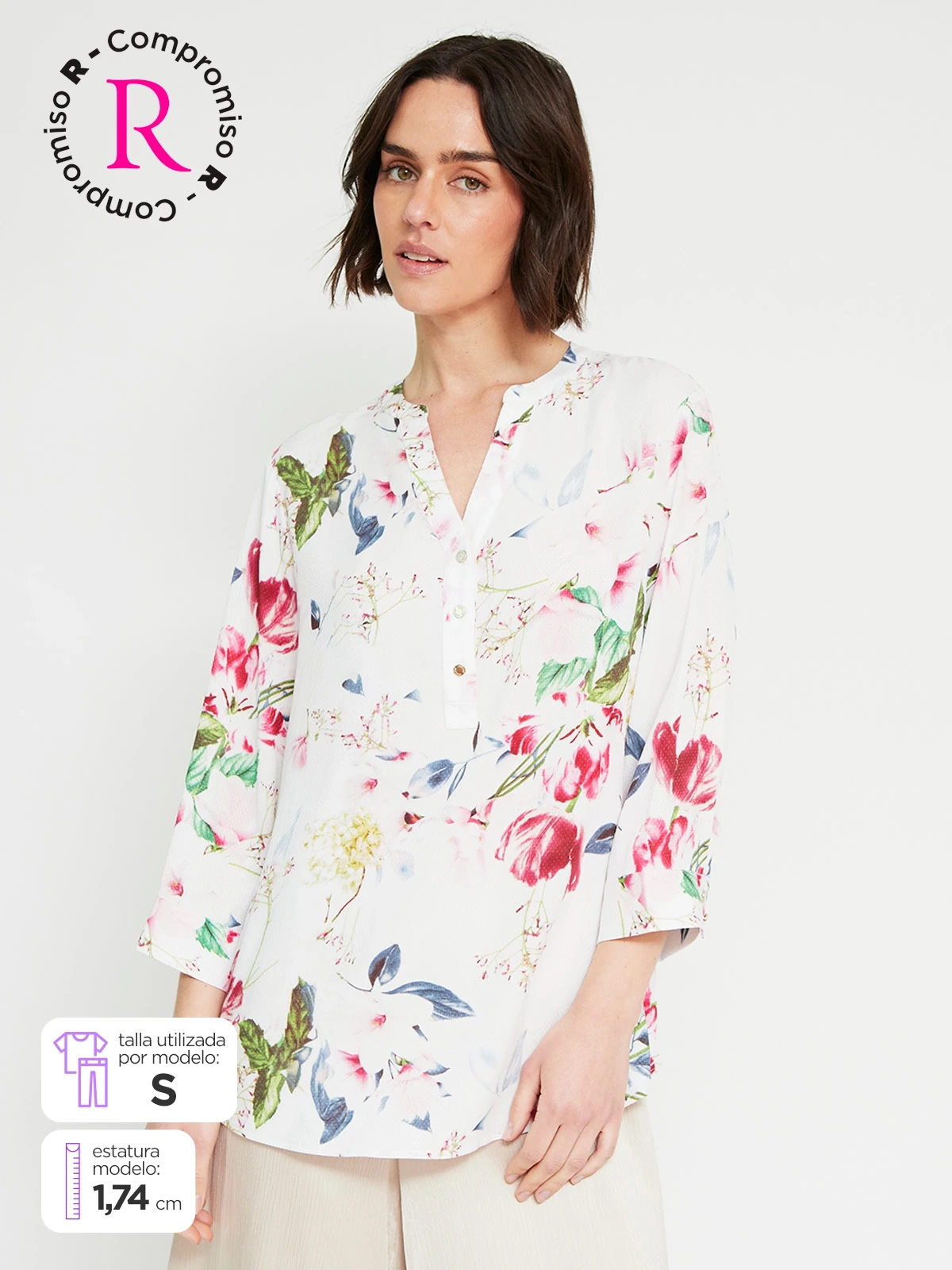 BLUSA MANGA 3/4 MUJER CACHAREL - 1