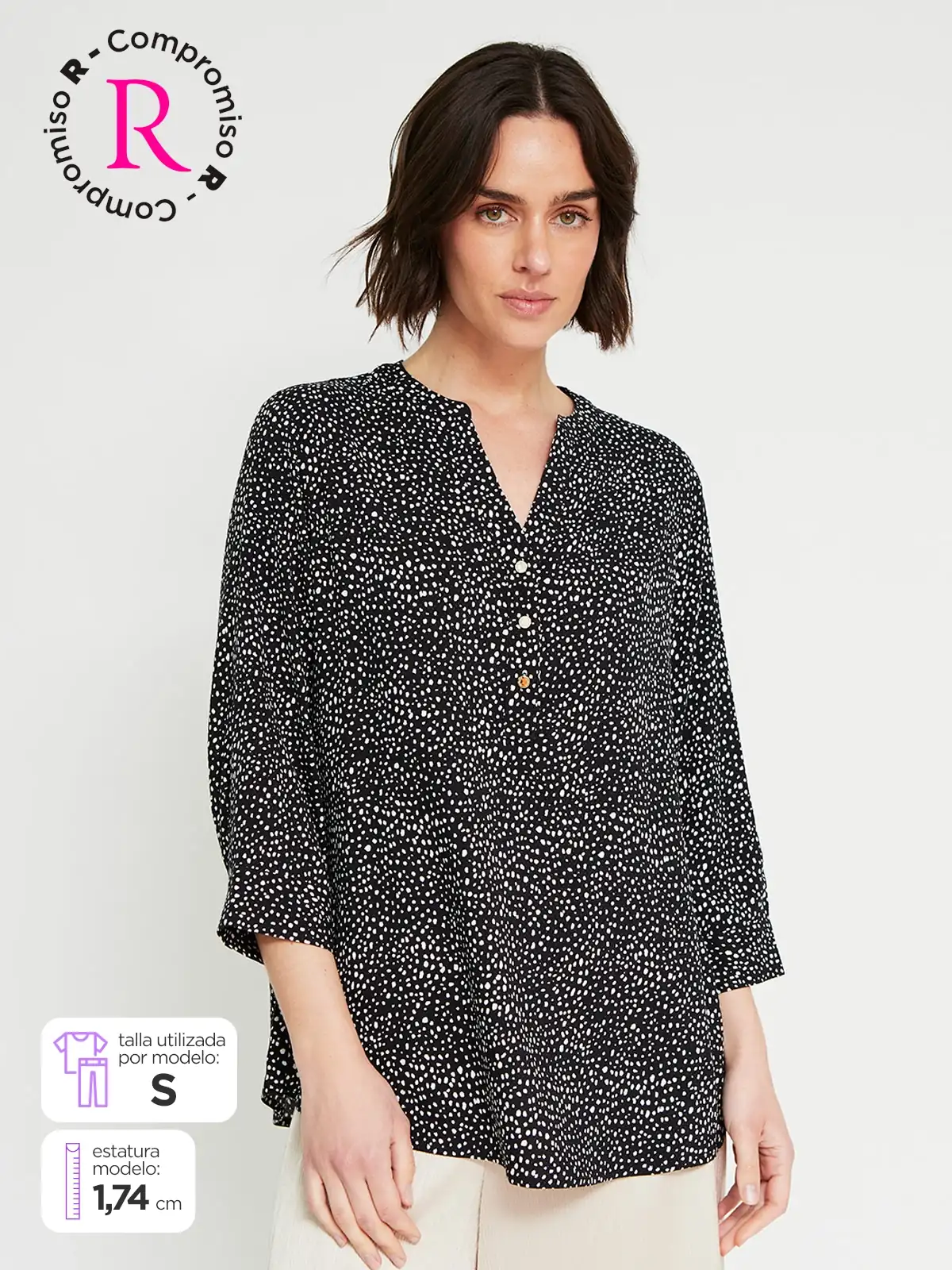 BLUSA MANGA 3/4 MUJER CACHAREL - 1