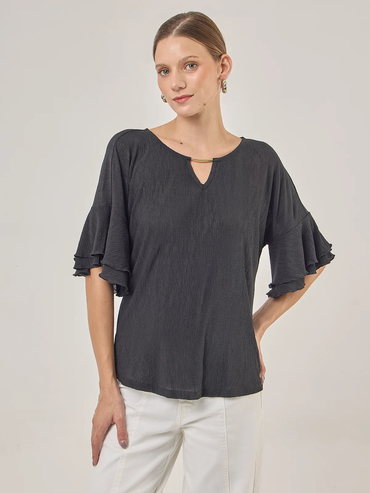 BLUSA MANGA CORTA MUJER CACHAREL - 1
