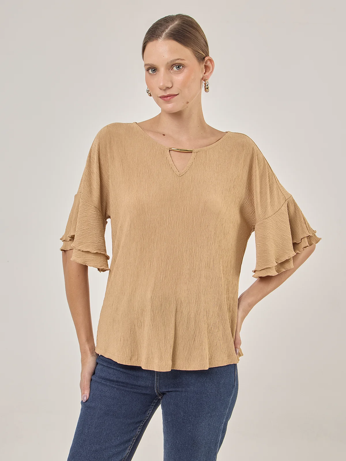 BLUSA MANGA CORTA MUJER CACHAREL - 1