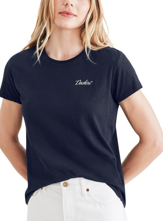 POLO MUJER DOCKERS AZUL T3 DFW GRAPHIC TEE - 1