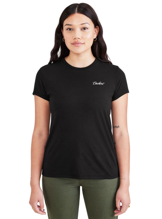 POLO MUJER DOCKERS NEGRO T3 DFW GRAPHIC TEE - 1