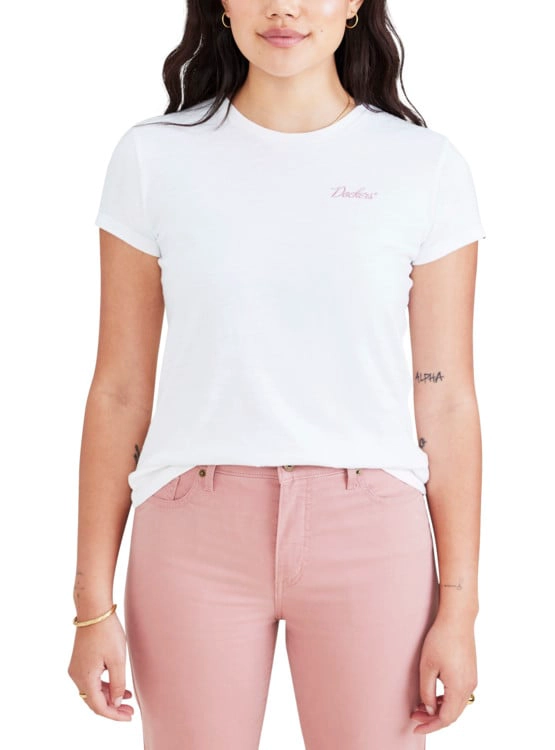 POLO MUJER DOCKERS BLANCO GRAPHIC TEE - 1