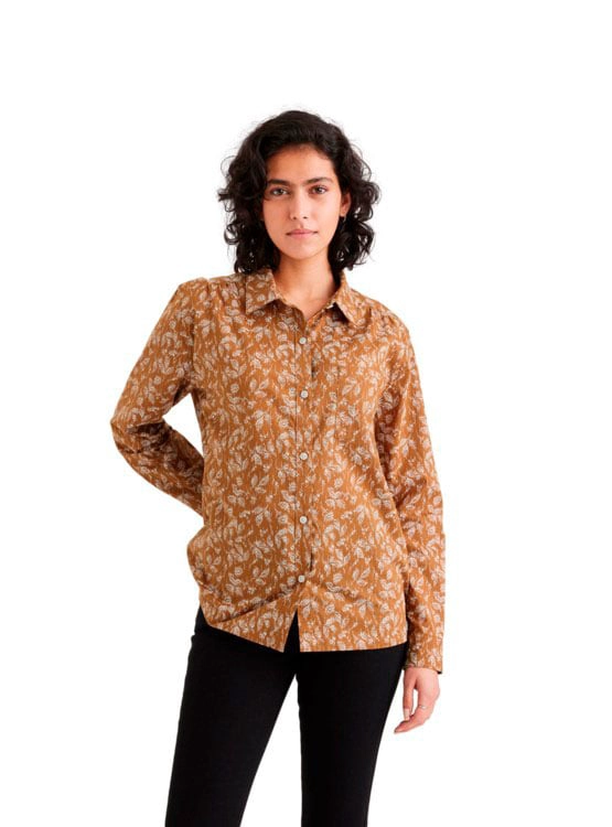 BLUSA ALGODÓN MUJER DOCKERS NARANJA FAVORITE BUTTON - 1