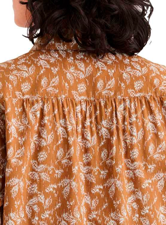 BLUSA ALGODÓN MUJER DOCKERS NARANJA FAVORITE BUTTON - 4