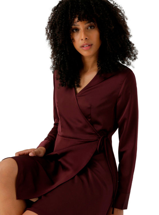 VESTIDO CORTO ALGODÓN MUJER DOCKERS MORADO MUER MIDI WRAP - 5