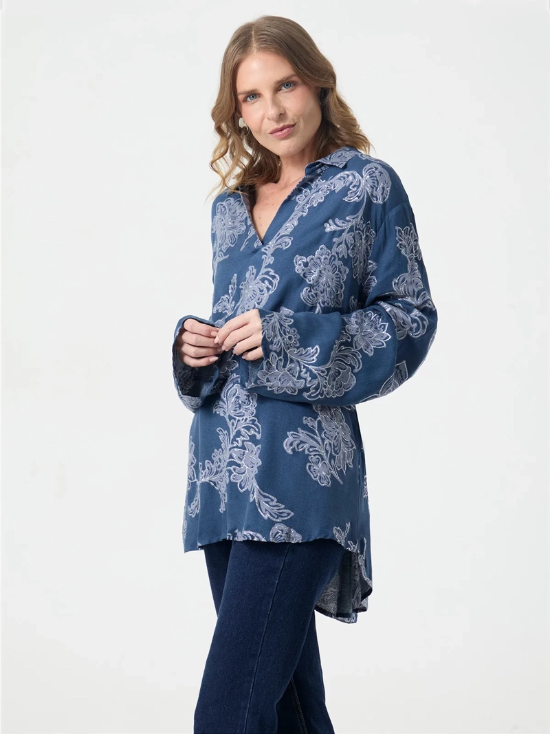 BLUSA MANGA LARGA MUJER AZIZ DANTE - 3