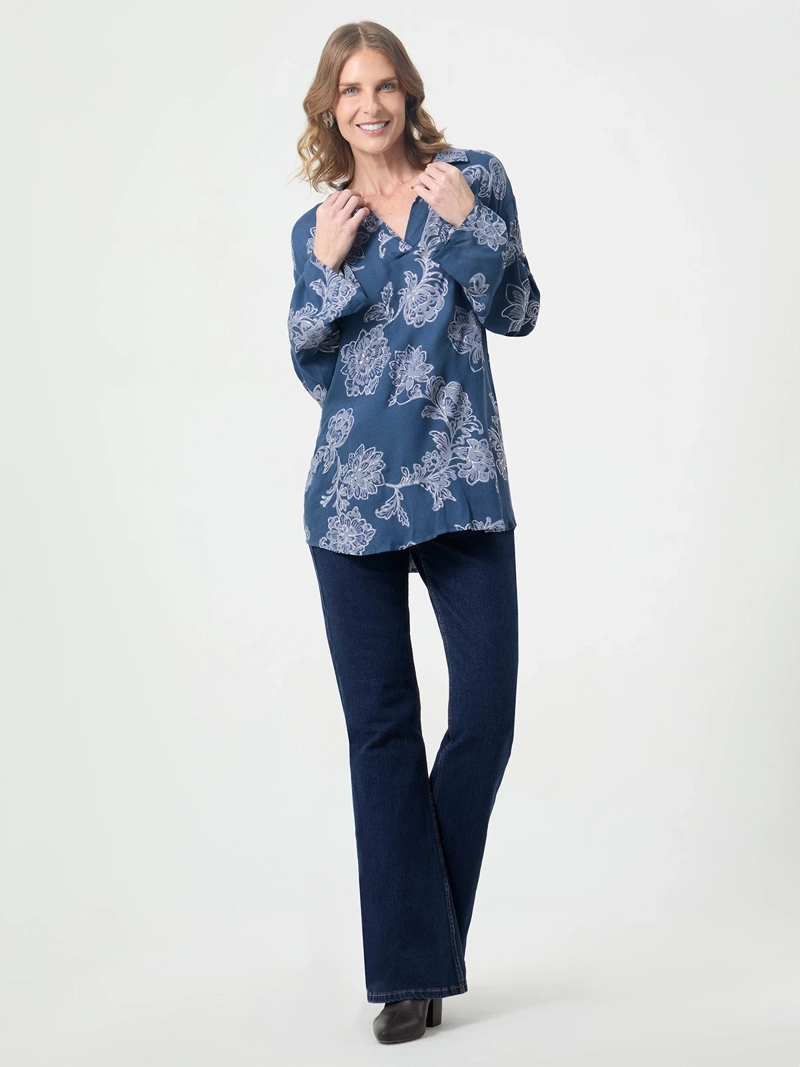 BLUSA MANGA LARGA MUJER AZIZ DANTE - 5
