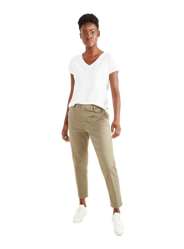 POLO MANGA CORTA ALGODÓN MUJER DOCKERS BLANCO FAVORITE V-NECK - 5