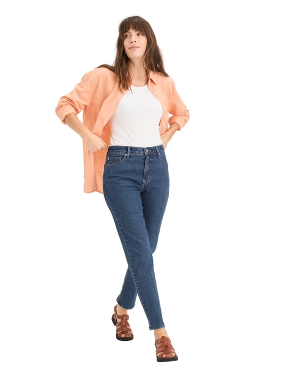 PANTALÓN SLIM MUJER DOCKERS AZUL MINNA JEANCUT - 4