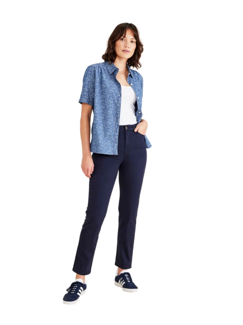 PANTALÓN ALGODÓN SLIM MUJER DOCKERS AZUL MINNA JEANCUT - 1