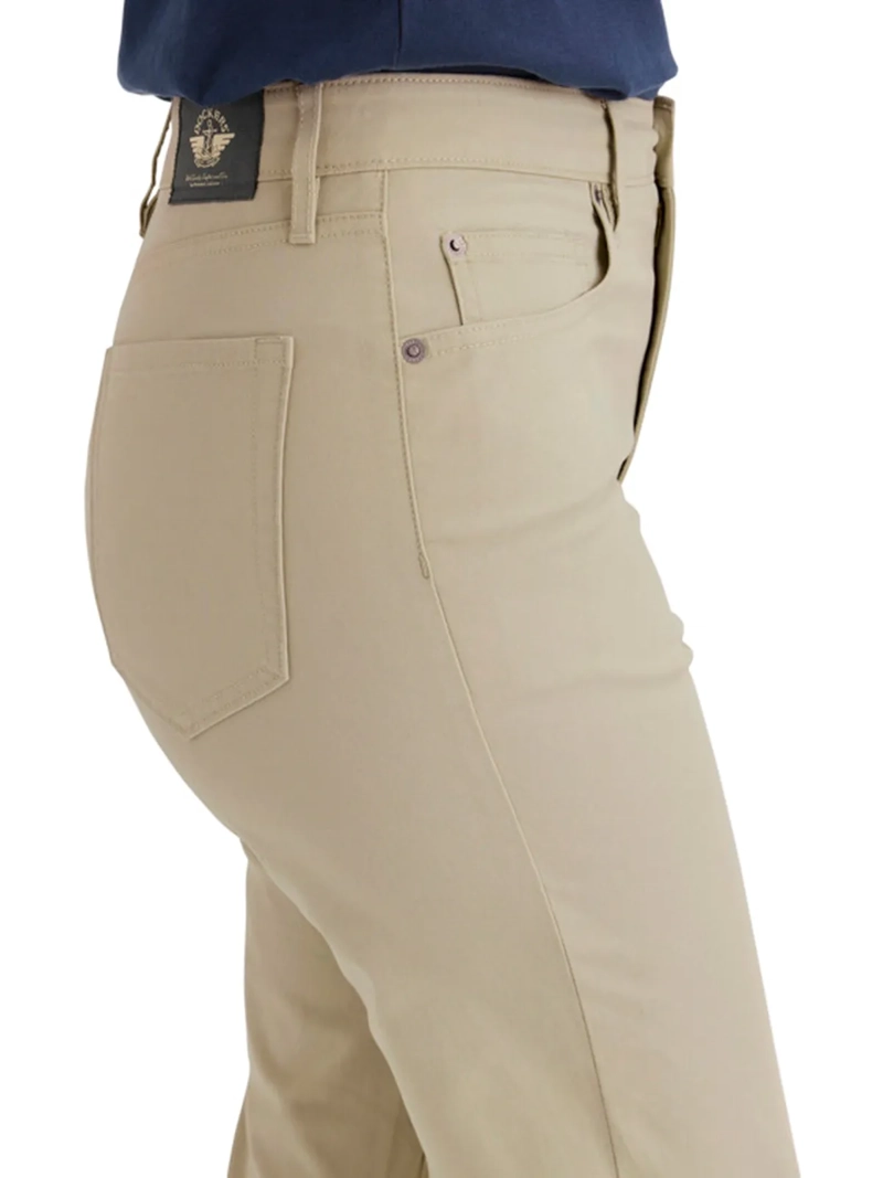 PANTALÓN ALGODÓN SLIM MUJER DOCKERS CAQUI MINNA JEANCUT - 4